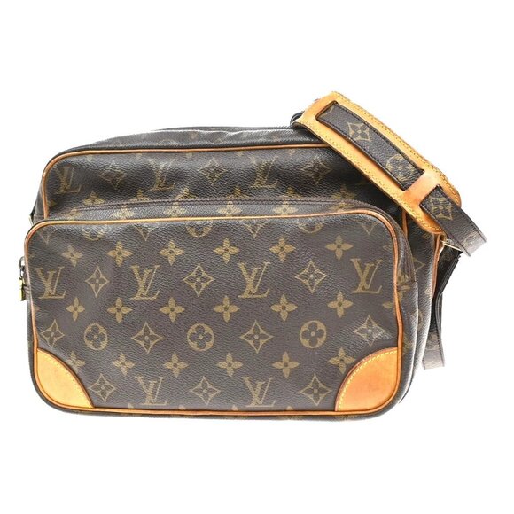 LOUIS VUITTON Nile Crossbody Shoulder Bag Monogram Leather Brown M45244 31EE924